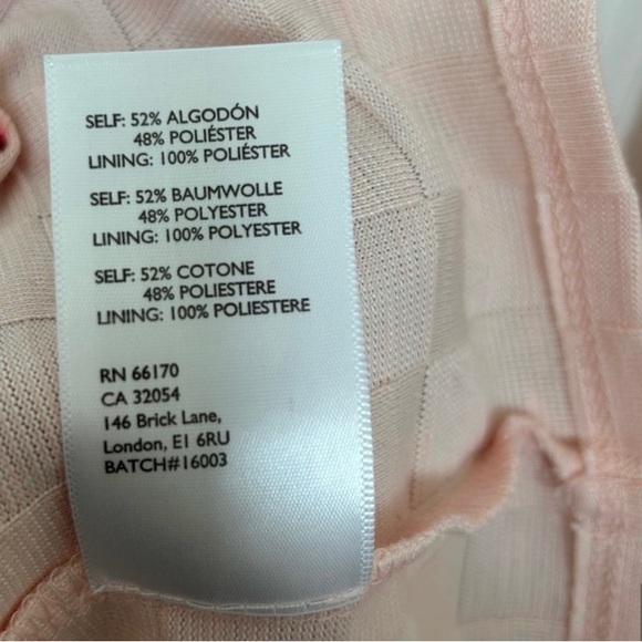 Urban Outfitters | Rose Bodycon Checkered Dress With Slit, Size Small - Picture 4 of 4